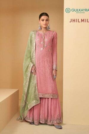 gulkayra designer jhilmil 7187 series real georgette designer party wear collection online wholesaler surat 2023 01 21 16 07 48