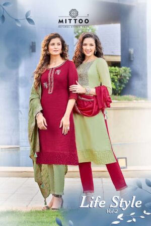 life style vol 2 by mittoo desginer kurti with bottom dupatta 2023 01 07 14 27 56