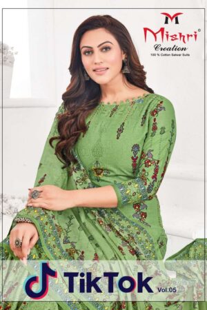 mishri creation tik tok vol 5 5001 5010 series cotton designer karachi style salwar kameez surat 2023 01 19 15 08 26