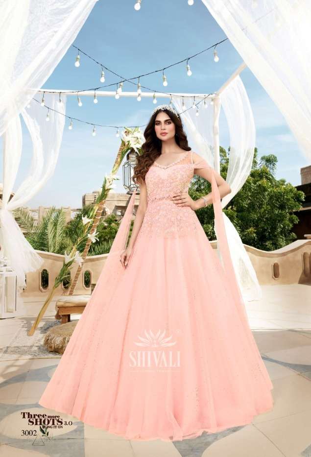 Surat Online Shopping - FABRICS DETAILS #GOWN FABRICS : HEAVY SOFT NET #GOWN  WORK : HEAVY CHINE STITCH WORK (FORNT AND BACK BOTH SIDE WORK) #GOWN SIZE :  44 (FULL STITCHED) #GOWN