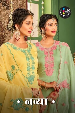 FOUR DOTS NAVYA New Catalogue Rehmat Boutique Four Dots  FOUR DOTS NAVYA, FOUR DOTS NAVYA latest catalogue 2023, FOUR DOTS NAVYA single piece, FOUR DOTS NAVYA Catalogue price, FOUR DOTS NAVYA wholesale price, FOUR DOTS NAVYA latest catalogue, FOUR DOTS NAVYA suits price, FOUR DOTS NAVYA ethnic, FOUR DOTS NAVYA indian salwar suit, FOUR DOTS NAVYA dress material FOUR-DOTS-NAVYA-ORGANZA-EMBROIDERY-SUITS-WHOLESALER-SURAT-4