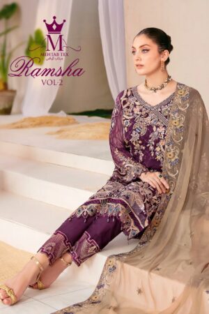 MEHTAB TEX RAMSHA VOL 2 New Catalogue Rehmat Boutique Mehtab Tex  MEHTAB TEX RAMSHA VOL 2, MEHTAB TEX RAMSHA VOL 2 latest catalogue 2023, MEHTAB TEX RAMSHA VOL 2 single piece, MEHTAB TEX RAMSHA VOL 2 Catalogue price, MEHTAB TEX RAMSHA VOL 2 wholesale price, MEHTAB TEX RAMSHA VOL 2 latest catalogue, MEHTAB TEX RAMSHA VOL 2 suits price, MEHTAB TEX RAMSHA VOL 2 ethnic, MEHTAB TEX RAMSHA VOL 2 indian salwar suit, MEHTAB TEX RAMSHA VOL 2 dress material MEHTAB-TEX-RAMSHA-VOL-2-GEORGETTE-EMBROIDERY-SUITS-WHOLESALE-1