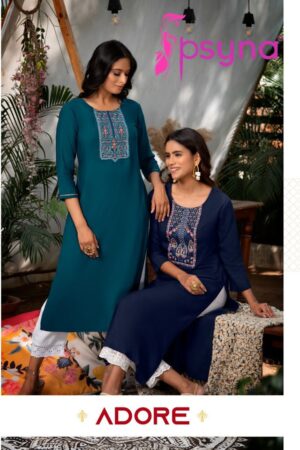 PSYNA ADORE New Catalogue Rehmat Boutique Kurti  PSYNA ADORE, PSYNA ADORE latest catalogue 2023, PSYNA ADORE single piece, PSYNA ADORE Catalogue price, PSYNA ADORE wholesale price, PSYNA ADORE latest catalogue, PSYNA ADORE suits price, PSYNA ADORE ethnic, PSYNA ADORE indian salwar suit, PSYNA ADORE dress material PSYNA-ADORE-RAYON-SLUB-EMBROIDERY-KURTIS-MANUFACTURER-SURAT-1