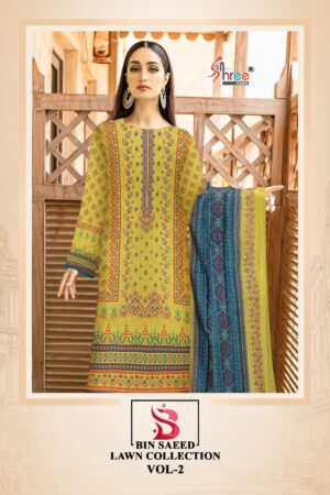 SHREE FABS BIN SAEED LAWN COLLECTION VOL 2 New Catalogue Rehmat Boutique Dress Material  SHREE FABS BIN SAEED LAWN COLLECTION VOL 2, SHREE FABS BIN SAEED LAWN COLLECTION VOL 2 latest catalogue 2023, SHREE FABS BIN SAEED LAWN COLLECTION VOL 2 single piece, SHREE FABS BIN SAEED LAWN COLLECTION VOL 2 Catalogue price, SHREE FABS BIN SAEED LAWN COLLECTION VOL 2 wholesale price, SHREE FABS BIN SAEED LAWN COLLECTION VOL 2 latest catalogue, SHREE FABS BIN SAEED LAWN COLLECTION VOL 2 suits price, SHREE FABS BIN SAEED LAWN COLLECTION VOL 2 ethnic, SHREE FABS BIN SAEED LAWN COLLECTION VOL 2 indian salwar suit, SHREE FABS BIN SAEED LAWN COLLECTION VOL 2 dress material SHREE-FABS-BIN-SAEED-LAWN-COLLECTION-VOL-2-PAKISTANI-SUITS-WHOLESALE-1