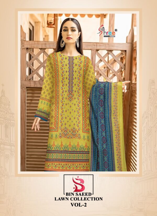 SHREE FABS BIN SAEED LAWN COLLECTION VOL 2 New Catalogue Rehmat Boutique Dress Material  SHREE FABS BIN SAEED LAWN COLLECTION VOL 2, SHREE FABS BIN SAEED LAWN COLLECTION VOL 2 latest catalogue 2023, SHREE FABS BIN SAEED LAWN COLLECTION VOL 2 single piece, SHREE FABS BIN SAEED LAWN COLLECTION VOL 2 Catalogue price, SHREE FABS BIN SAEED LAWN COLLECTION VOL 2 wholesale price, SHREE FABS BIN SAEED LAWN COLLECTION VOL 2 latest catalogue, SHREE FABS BIN SAEED LAWN COLLECTION VOL 2 suits price, SHREE FABS BIN SAEED LAWN COLLECTION VOL 2 ethnic, SHREE FABS BIN SAEED LAWN COLLECTION VOL 2 indian salwar suit, SHREE FABS BIN SAEED LAWN COLLECTION VOL 2 dress material SHREE-FABS-BIN-SAEED-LAWN-COLLECTION-VOL-2-PAKISTANI-SUITS-WHOLESALE-1