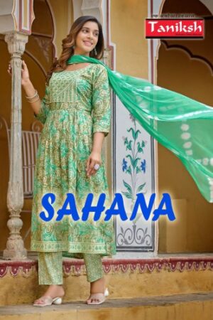 TANIKSH SAHANA BEST DISCOUNT SUPERB FANCY LATEST CATALOGUE 2023 NEW BEAUTIFUL CATALOGUE Rehmat Boutique