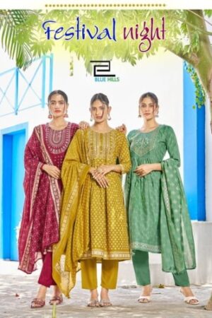 BLUE HILLS FESTIVAL NIGHT  BEST DISCOUNT SUPERB FANCY LATEST CATALOGUE 2023 NEW BEAUTIFUL CATALOGUE Rehmat Boutique