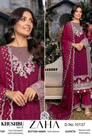 ZAHA KHUSHBU VOL 5 BEST DISCOUNT SUPERB FANCY LATEST CATALOGUE 2023 NEW BEAUTIFUL CATALOGUE Rehmat Boutique