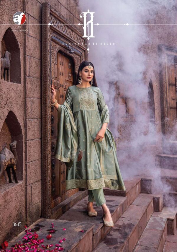 haseen pal vol 9 designer banarasi silk readymade suit  NEW BEAUTIFUL CATALOGUE - Image 5