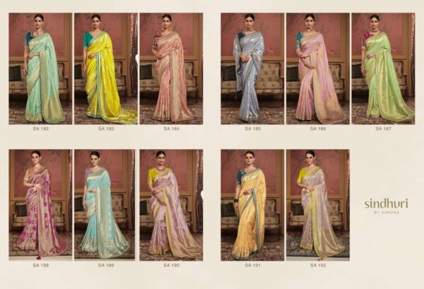 kimora sindhuri maharani series 182-192 Soft Pure Dola Silk Saree  NEW BEAUTIFUL CATALOGUE - Image 2