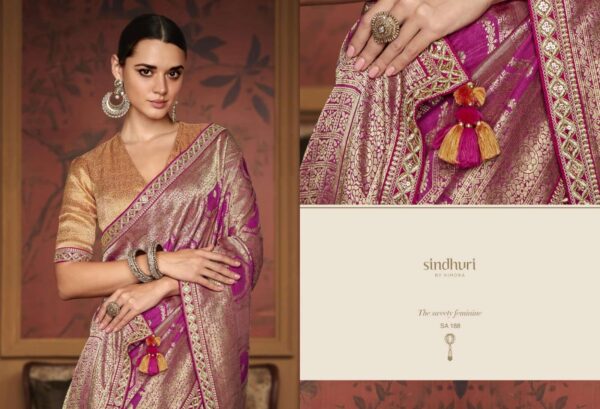 kimora sindhuri maharani series 182-192 Soft Pure Dola Silk Saree  NEW BEAUTIFUL CATALOGUE - Image 4