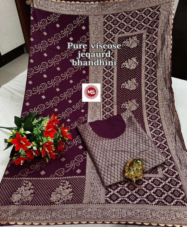 ms brand beautiful viscose zcard zari weaving c pallu lehriya silk saree 2 2024 05 01 08 54 44