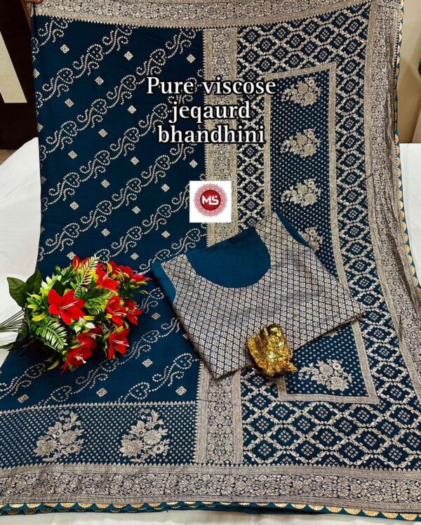 ms brand beautiful viscose zcard zari weaving c pallu lehriya silk saree 5 2024 05 01 08 54 44