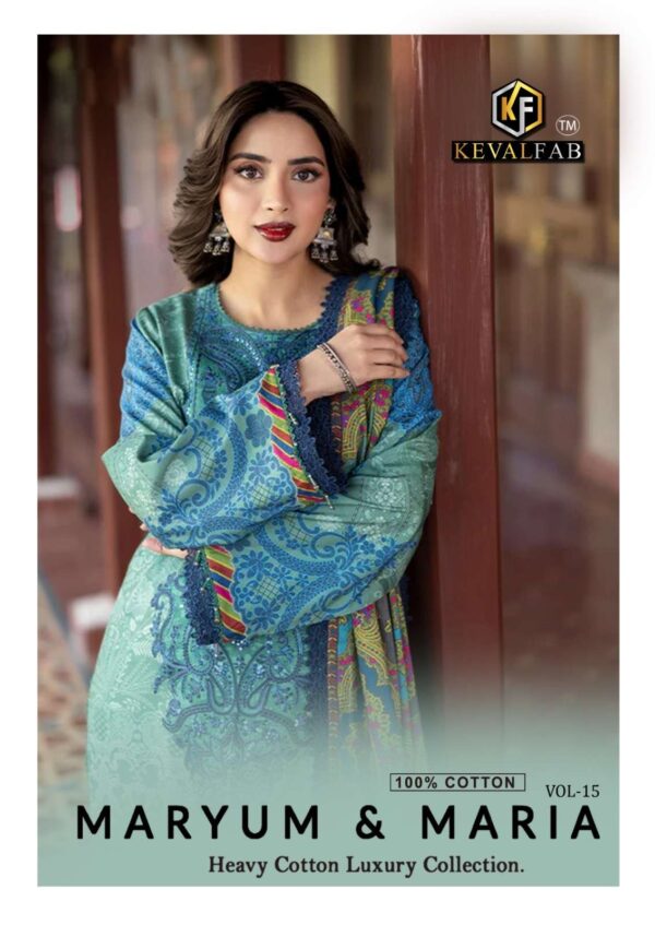 Keval Fab Maryum & Maria Vol-15 series 15001-15006 Heavy Cotton wholesale salwar kameez in surat