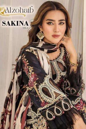 alzohaib sakina vol 2 series 1182-1192  cotton wholesale suit