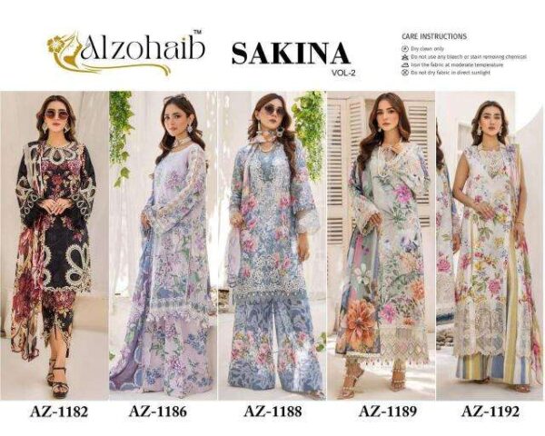 alzohaib sakina vol 2 series 1182-1192  cotton wholesale suit - Image 5