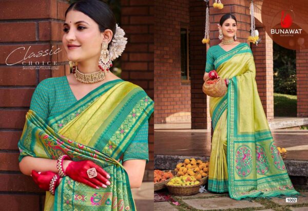 Bunawat  Sanyukta Silk series 1001-1006 SILK wholesale saree - Image 2