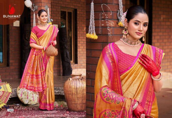 Bunawat  Sanyukta Silk series 1001-1006 SILK wholesale saree - Image 3