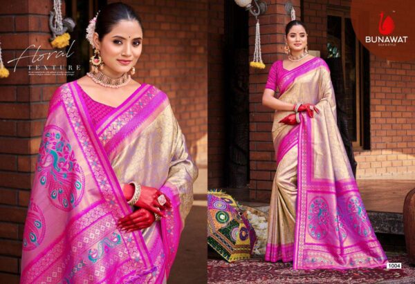Bunawat  Sanyukta Silk series 1001-1006 SILK wholesale saree - Image 4