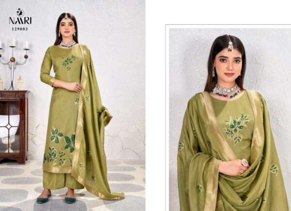 naari chhaava series 129001-129003 muslin jAcquard wholesale suit - Image 4