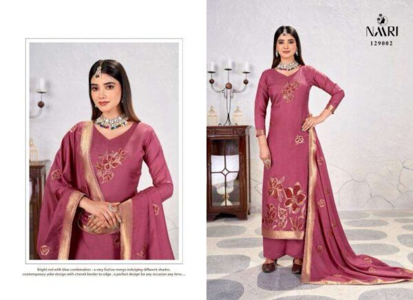 naari chhaava series 129001-129003 muslin jAcquard wholesale suit - Image 6