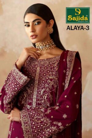 sajida alaya vol 3 series 1027-1029 GEORGETTE wholesale suit
