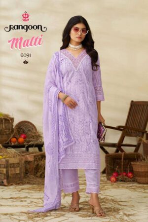 Rangoon malti series 6091-6094 cotton wholesale suit