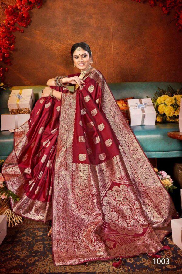 Saroj grand opening silk vol 1 series 1001-1006 silk wholesale saree - Image 2