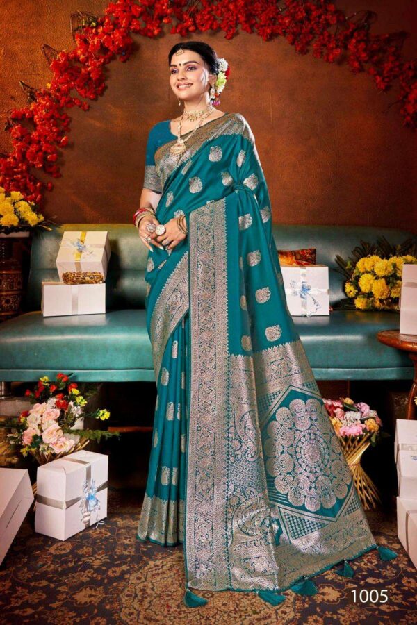 Saroj grand opening silk vol 1 series 1001-1006 silk wholesale saree - Image 4