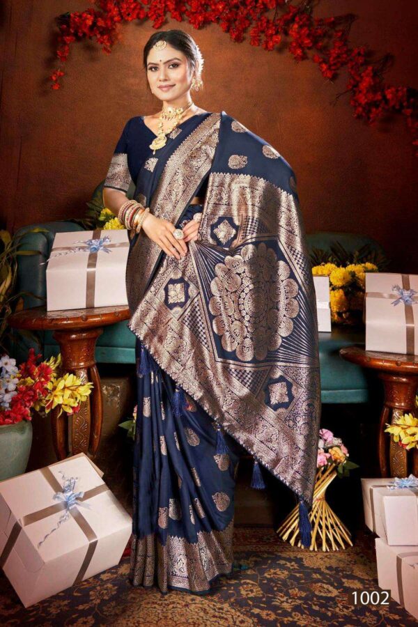 Saroj grand opening silk vol 1 series 1001-1006 silk wholesale saree - Image 5