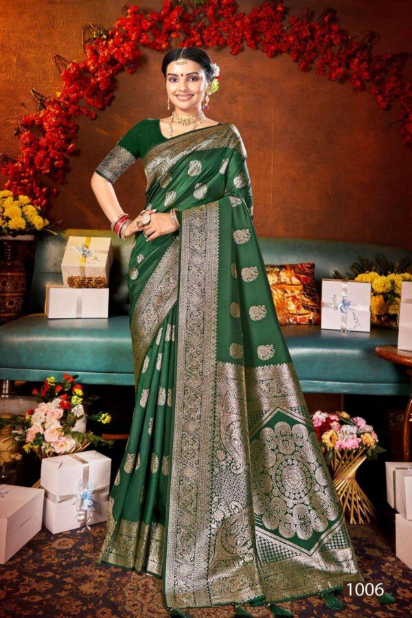 Saroj grand opening silk vol 1 series 1001-1006 silk wholesale saree - Image 7