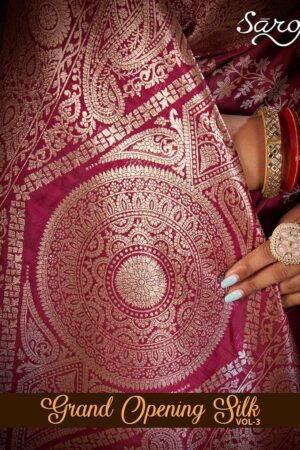 Saroj grand opening silk vol 3 series 1001-1006 silk wholesale saree