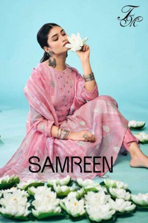 T&m samreen linen jacquard wholesale salwar suit
