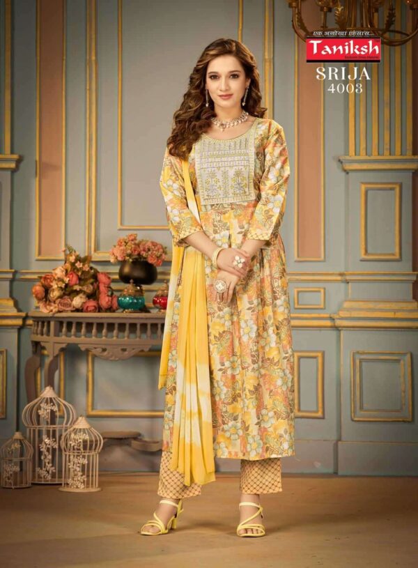 taniksh srija vol 4 series 4001-4008 rayon print suit - Image 11
