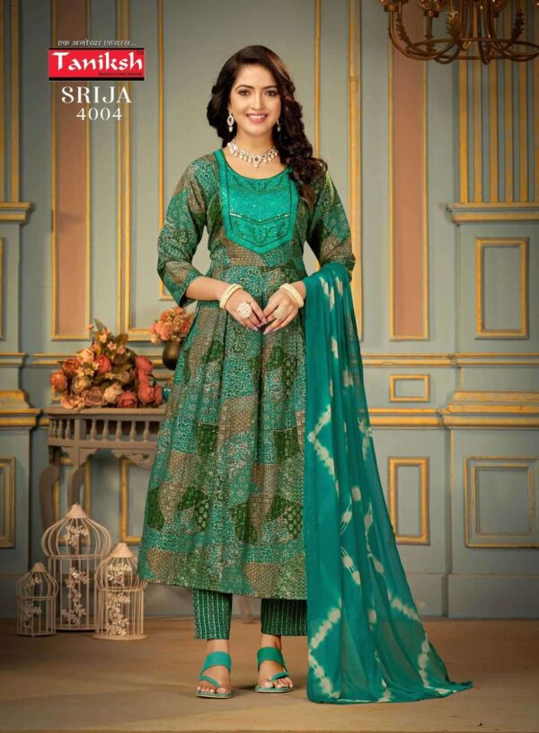 taniksh srija vol 4 series 4001-4008 rayon print suit - Image 12