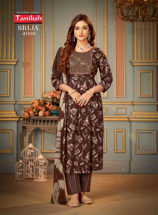 taniksh srija vol 4 series 4001-4008 rayon print suit - Image 10