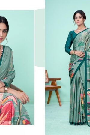 jivora rainbow series 5001-5010 Soft Crape wholesale saree