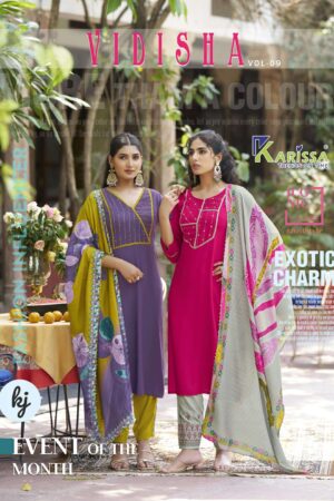 karissa vidisha vol 9 series 9001-9006 rayon wholesale suit