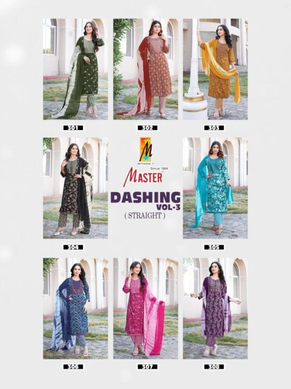 master dashing vol 3 series 301-308 capsule print wholesale suit - Image 11