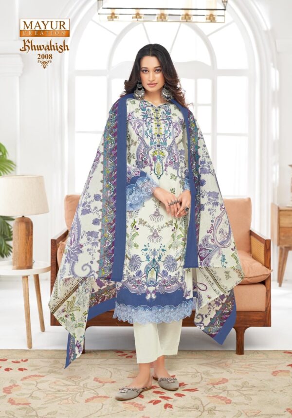 Mayur Khwahish Vol-02 series 2001-2008 Pure Lawn Cotton wholesale suit - Image 6