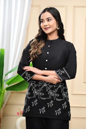 pattern co-ord set of pure cotton full stitched big size combo 2pcs dress