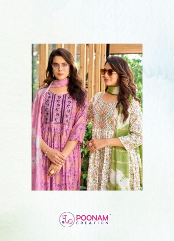 poonam rithika series 1001-1006 capsule foil print wholesale suit - Image 15