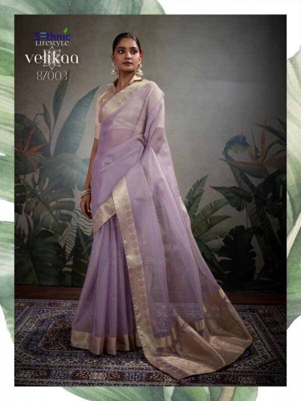 sethnic lifestyle velikaa series 87001-87005 tissue base wholesale saree - Image 2