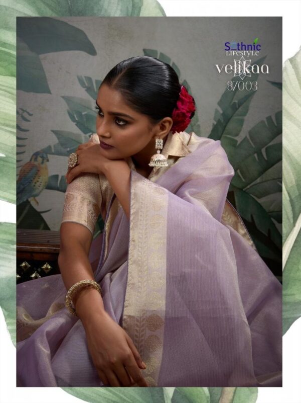 sethnic lifestyle velikaa series 87001-87005 tissue base wholesale saree - Image 12