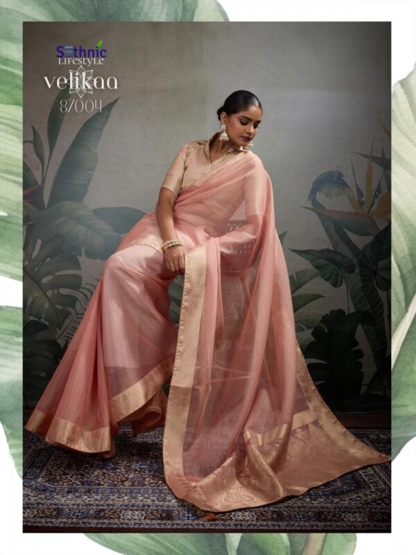 sethnic lifestyle velikaa series 87001-87005 tissue base wholesale saree - Image 14