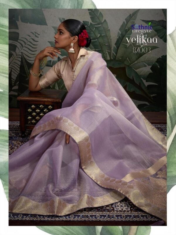 sethnic lifestyle velikaa series 87001-87005 tissue base wholesale saree - Image 15