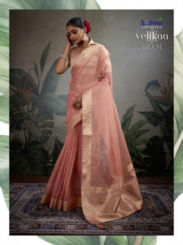 sethnic lifestyle velikaa series 87001-87005 tissue base wholesale saree - Image 17