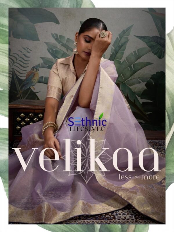 sethnic lifestyle velikaa series 87001-87005 tissue base wholesale saree - Image 3