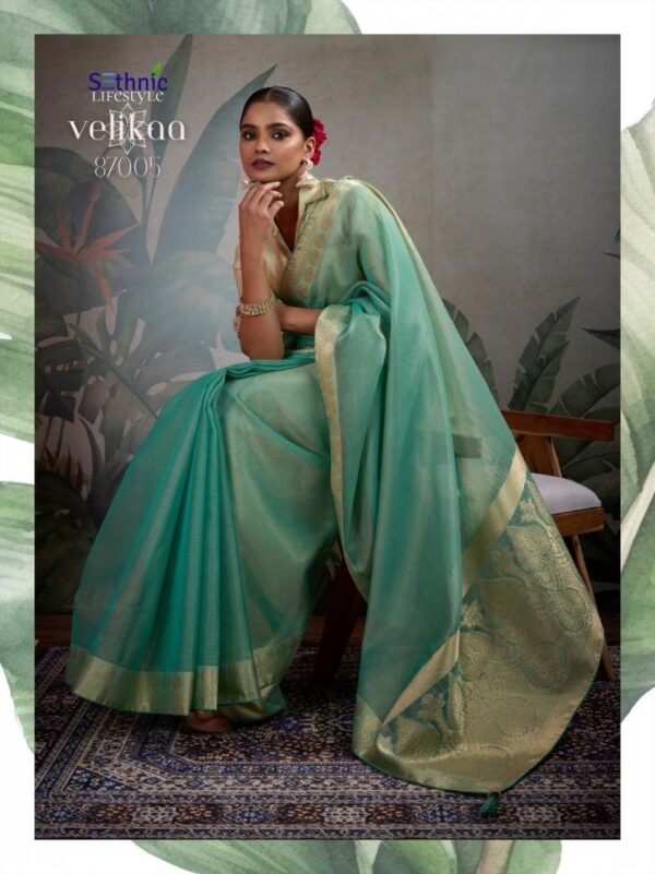 sethnic lifestyle velikaa series 87001-87005 tissue base wholesale saree - Image 21