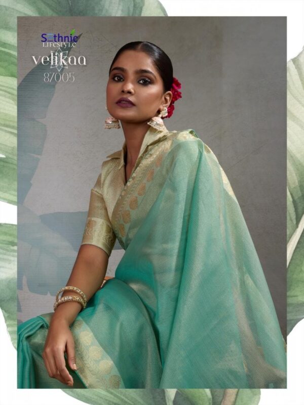 sethnic lifestyle velikaa series 87001-87005 tissue base wholesale saree - Image 6